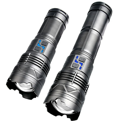 Ultra Bright 1000000LM Tactical Zoom Flashlight Rechargeable Torch