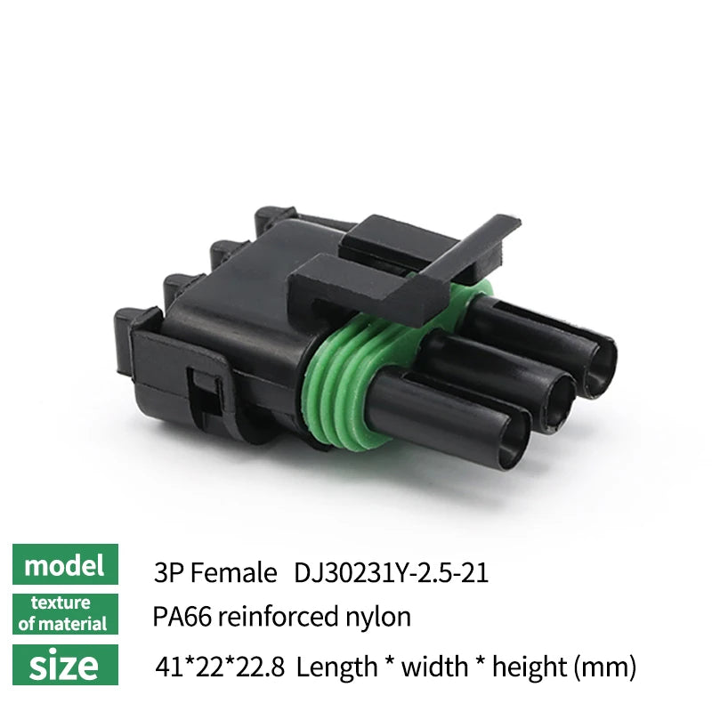 2.5 Series Waterproof Connector 1/2/3/4/6 Pin Male Female for Haltech MAP TPS GM
