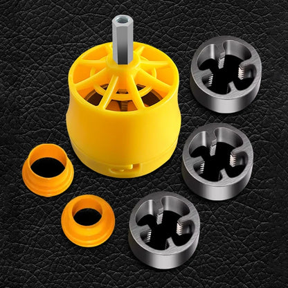 PPR Pipe Threader Kit With 1/2In 3/4 In 1 Inch Dies Pipe Threader Pipe Round Die PVC Pipe Threading Tool Kit Power Tool Parts