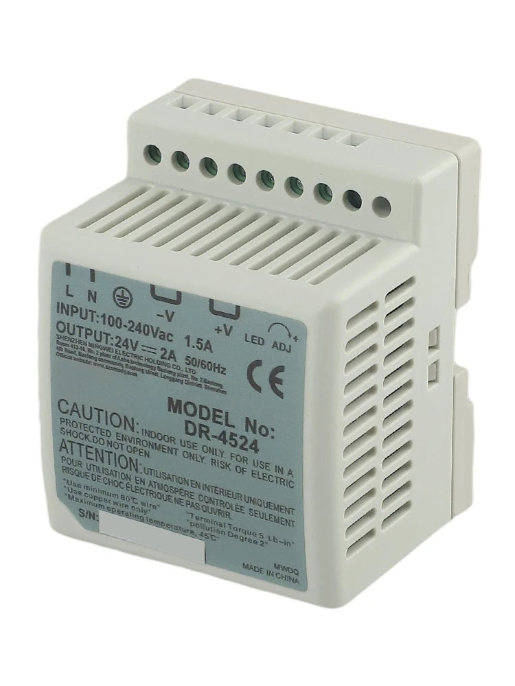 Electrical Equipment Rail Power Supply Switching Mode Power Supply Single Output 24V Din Rail Switching Brand New