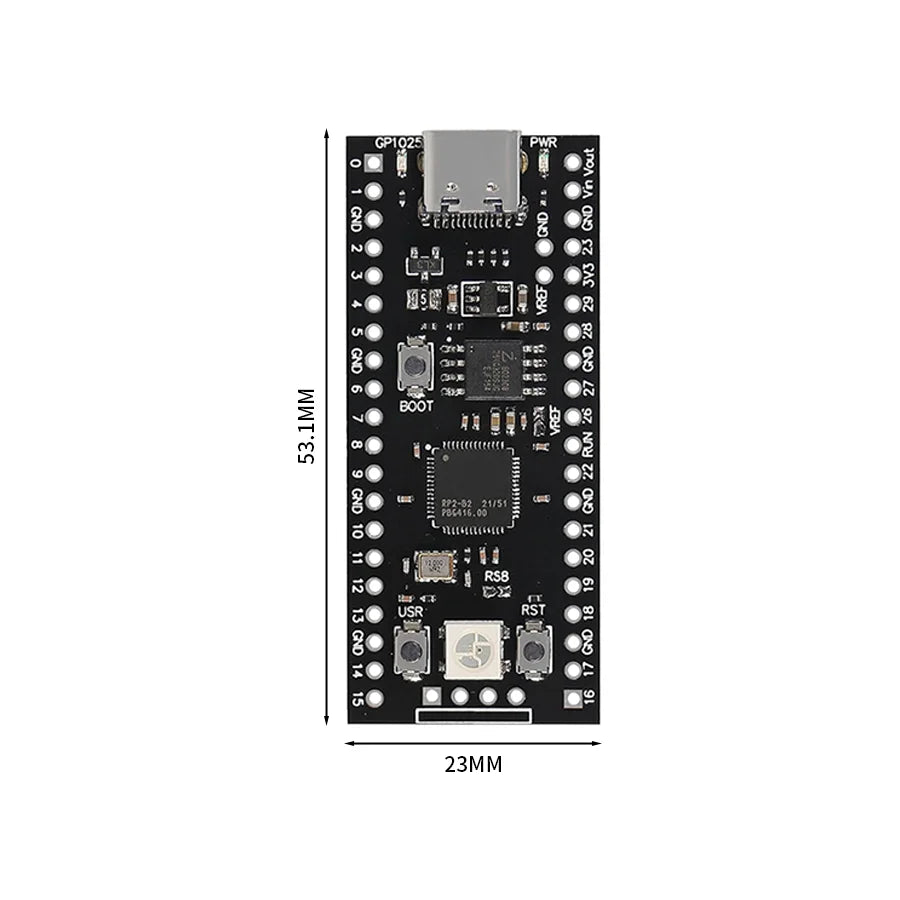 RP2040 Core Board 4MB/16MB Dual-Core Cortex-M0+ USB-C Compatible with Raspberry Pi Pico MicroPython Development
