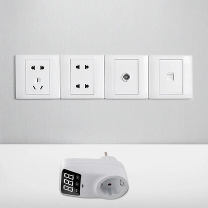 Adjustable Voltage Protector Socket AC120V/230V 16A Surge Protection with Delay | DE UK US Plug