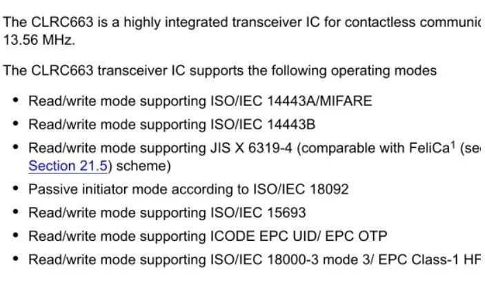 CLRC663 RC663 NFC RFID Development Board Module Full Protocol Card Reader/Writer