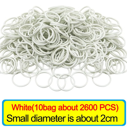 Wholesale Multicolour Elastic Rubber Bands Adjustable Fastener O Rings Stretchable Household Office School Stationery Supplies