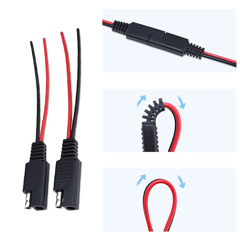 New SAE Single-ended Cable Power Cable Package Includes Panel Power Tractors Automobiles Battery Connector Solar