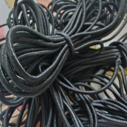 Bungee Cord 10m for Motorcycle Luggage Rope Car Roof Rack Tie Down Strap Elastic Shock Cord for Cargo Net DIY Black 2mm-3mm