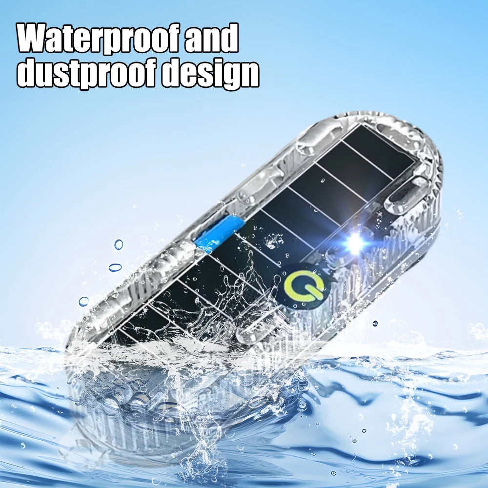 Solar Warning LED Tail Light for Car Motorcycle Collision Prevention