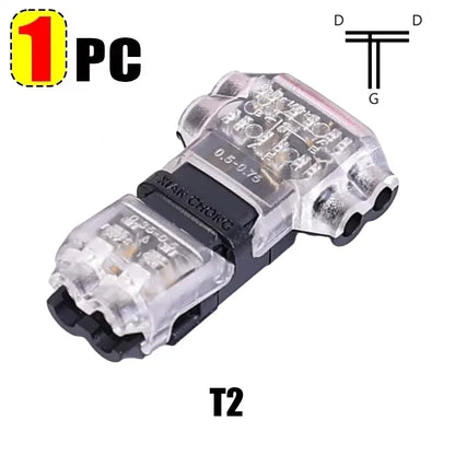 T Tap Wire Connector Low Voltage 2 Pin Splicing Connector