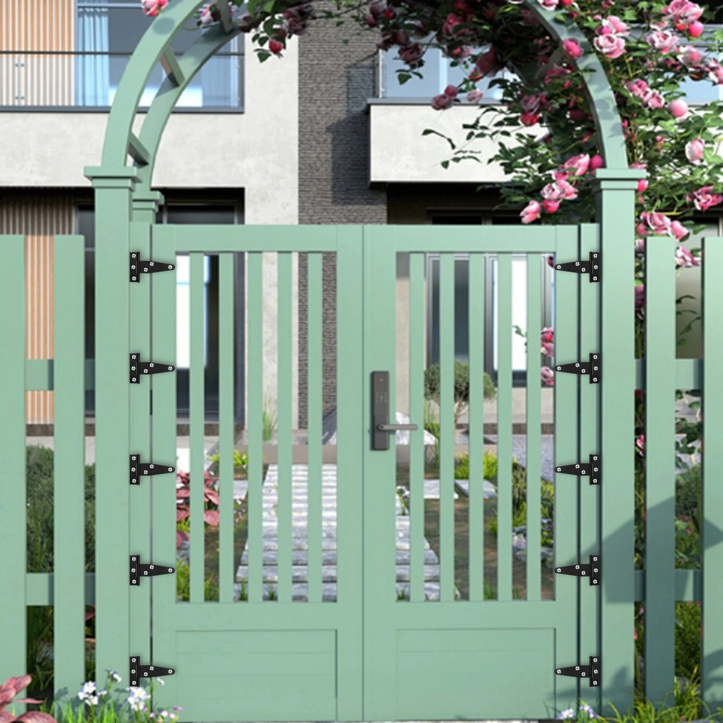Iron Cold Rolled Steel T Shape Hinge Iron Triangle Hinge Sturdy Shed Hinge Door Gate Hinges for Home Store Furniture Hardware