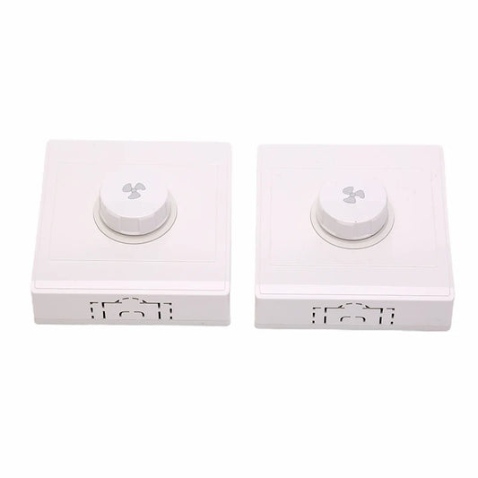New 1PC Plastic AC220V 10A 15W-300W White 86Type Ceiling Fan Adjustment Stepless Speed Controller Wall Switch