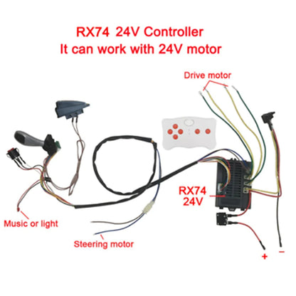 Electric Vehicle Wire Switch Kit Key button Switch JR 12V JR 6V Kids Ride On RX37 RX37 2 Weelye DIY Durability