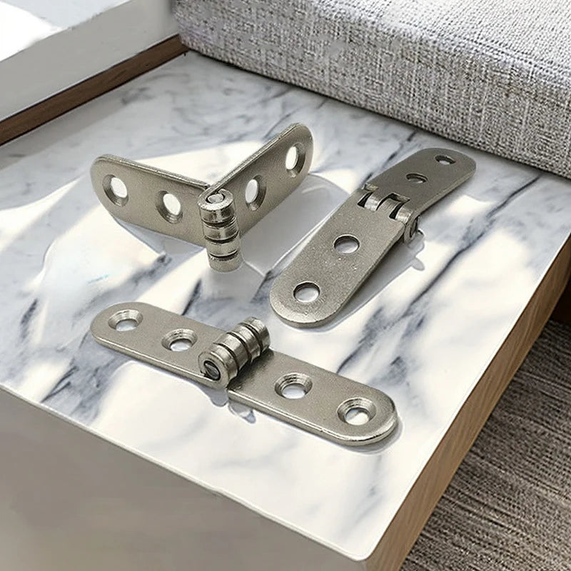 2pcs 180 Degree Screw-On Hinges For Sewing Machine Cabinet Door Hinge  Foldable Hinge Flap Furniture Hardware Accessories