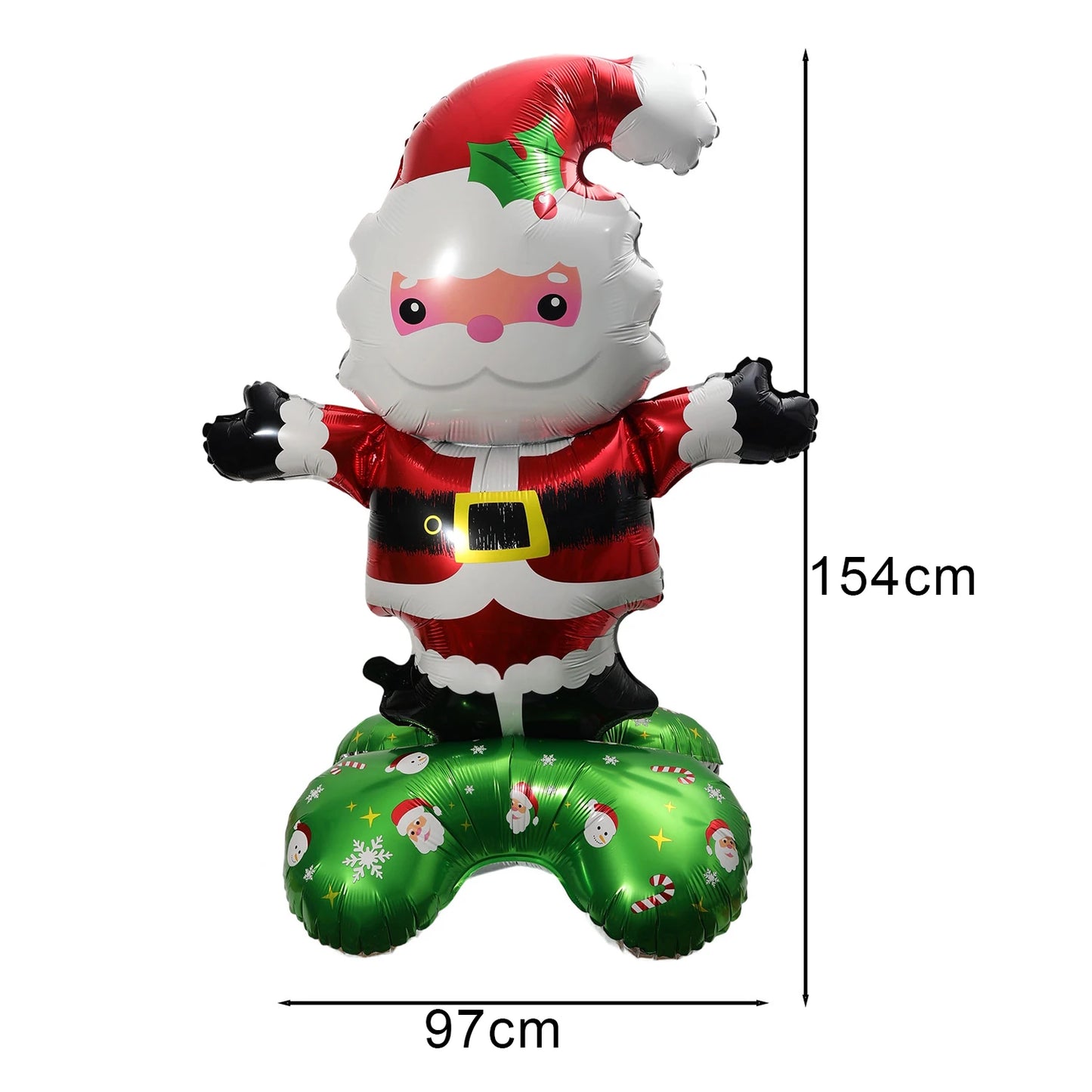 Christmas Foil Balloon, Giant Santa Claus and Gingerbread Man Decor, Aluminum Foil Balloon for Xmas Party, Air Globos Supplies