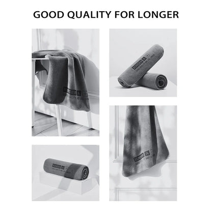 1/2PCS High-end Microfiber Car Wash Towel Soft Drying Cloth Car Body Towels Double Layer Plush Thicken Water Absorption Car Rag