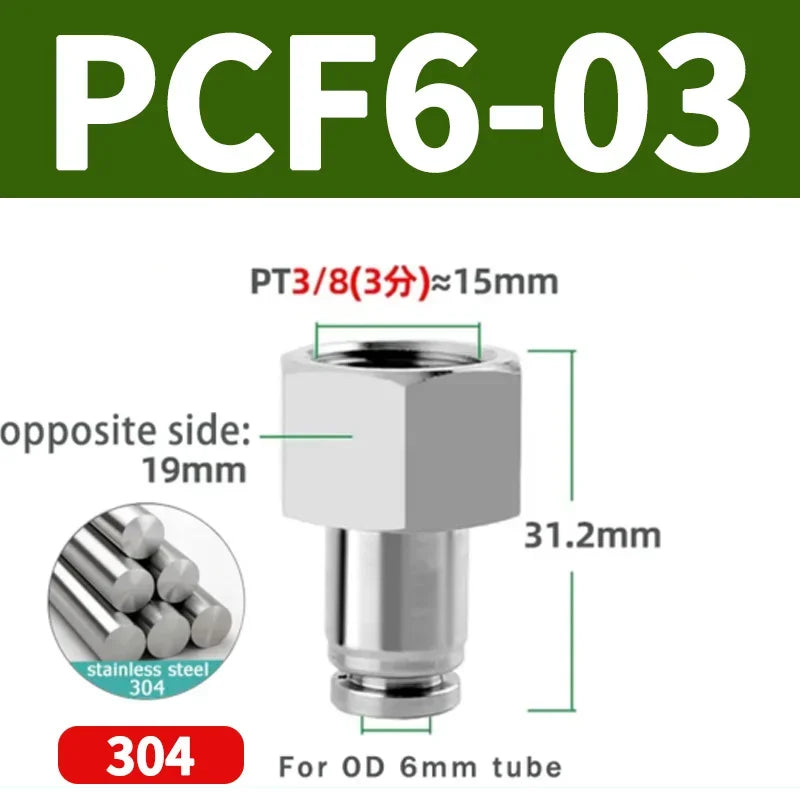 304 Stainless Steel Quick-Connect Air Hose Fittings BSP 1/8 1/4 3/8 1/2 Pneumatic Pipe Connectors Corrosion Resistant