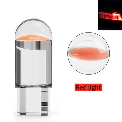 10/5pcs W5W Led T10 Car Light COB Glass 6000K White Auto Automobiles License Plate Lamp Dome Read DRL Bulb Style 12V Universal