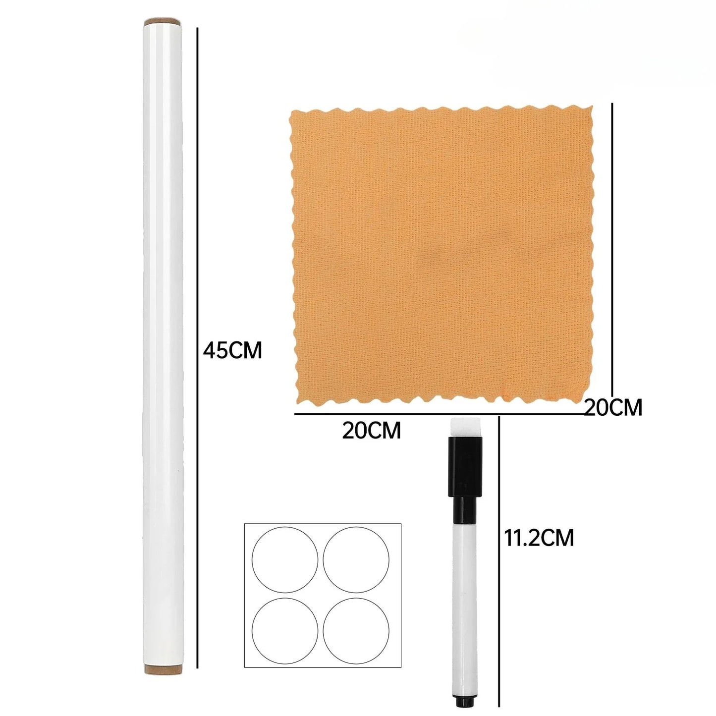 Electrostatic Whiteboard Wall Sticker – Premium Static Cling, No Damage, Easy to Clean & Reusable for Home, Office & School