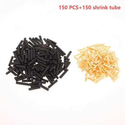 U-Shaped Electrical Wire Connectors Set 0.5-1.5mm² with Heat Shrink Tube Crimp Terminals Block for Fast Wiring Cable Lock