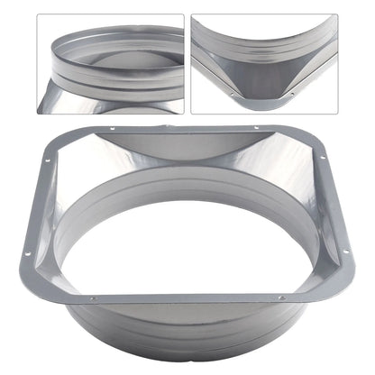 For Kitchen Hood Ventilator Pipe Connecting Vent Flange Exhaust Duct 4-10inch Electrostatic Spray Metal Silver-gray
