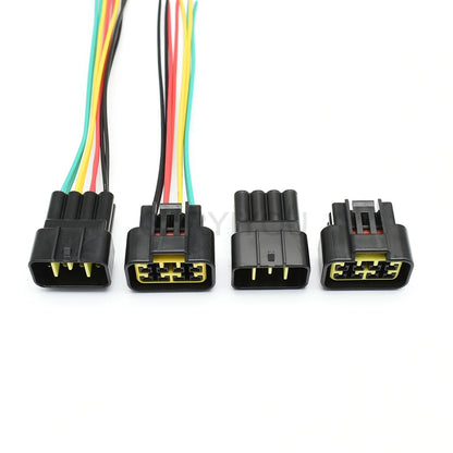 FW-C-8F-B / FW-C-8M-B Furukawa 8-Pin 2.3mm Waterproof Automotive Connector — Black Male Female Plug