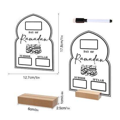 2026 Ramadan Countdown Calendar, Islamic Muslim Party Decor, Acrylic Eid Mubarak Ornament, Kareem Ramadan Decoration