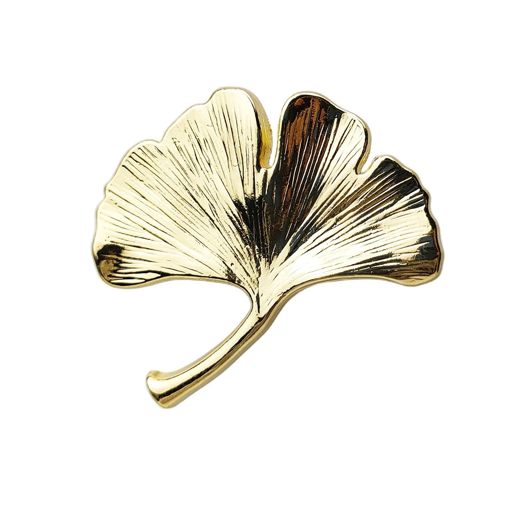 Zinc Alloy Ginkgo Leaf Cabinet Handle for Furniture Doors Providing Resistance and Applicable to For Children Rooms