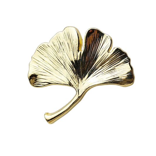 Zinc Alloy Ginkgo Leaf Cabinet Handle for Furniture Doors Providing Resistance and Applicable to For Children Rooms