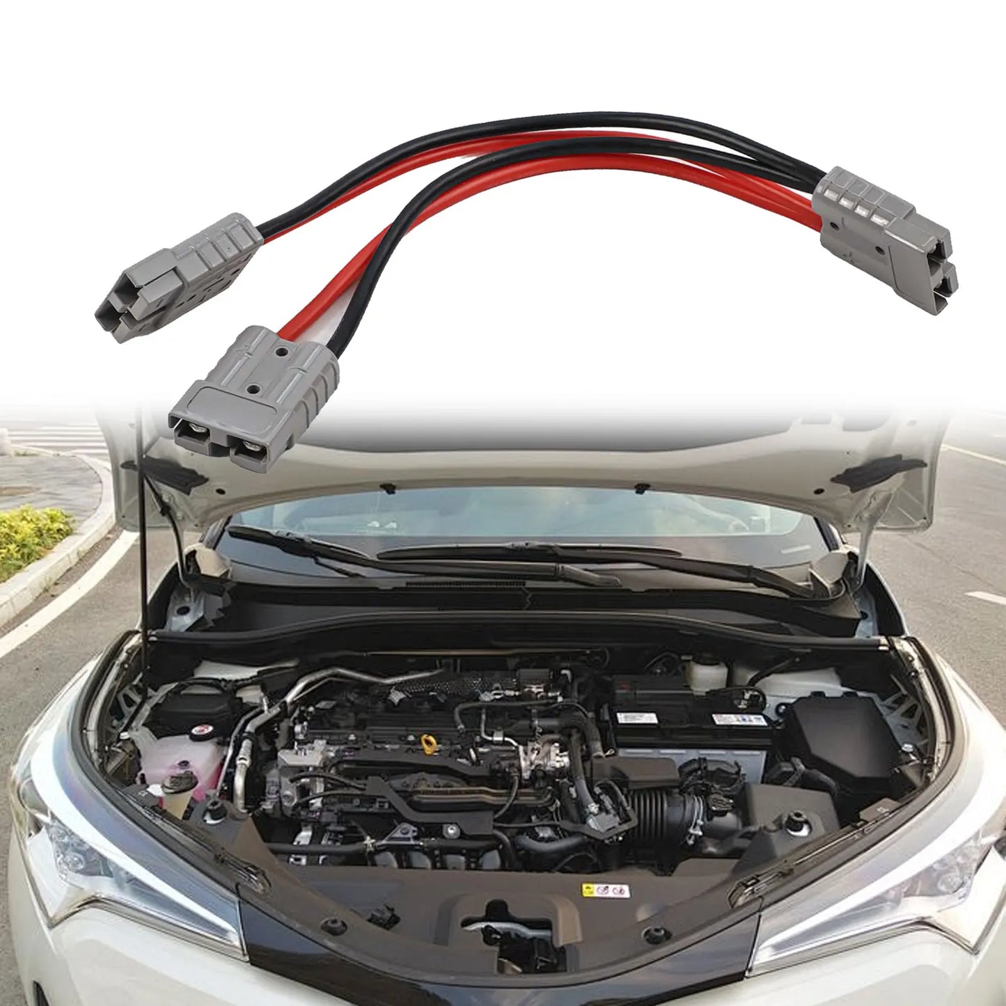 1pc 50A For Anderson Plug Connector Double Y Adapter 4mm Car Cable 4 Square Wires 30cm For Forklifts Stackers Vehicles