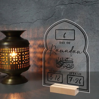 2026 Ramadan Countdown Calendar, Islamic Muslim Party Decor, Acrylic Eid Mubarak Ornament, Kareem Ramadan Decoration