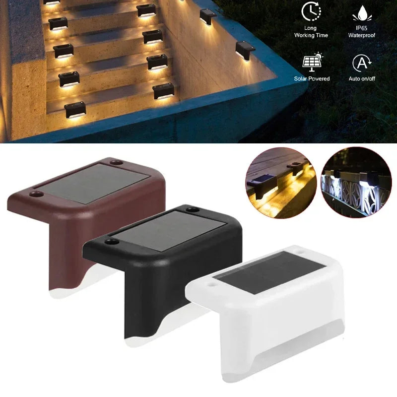 Christmas Outdoor Solar Decorative Light Deck Lights Garden Step Lamp Outdoor Balcony Fence Stairs Decoration Small Night Light