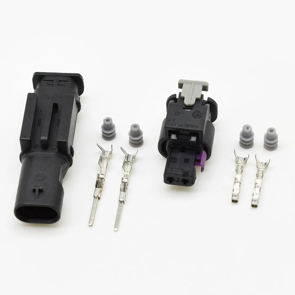 2 Pin Male and Female Urea Sensor Fuel Nozzle Plug Connector for Volkswagen Audi Compatible with 1-1703498-1 1-1924067-4