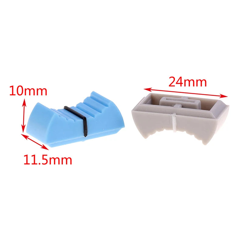 10PCS/set Fader Knob Cap Touch Sensitive Slider Ribbed Mixer Desk Switch Knob Cap