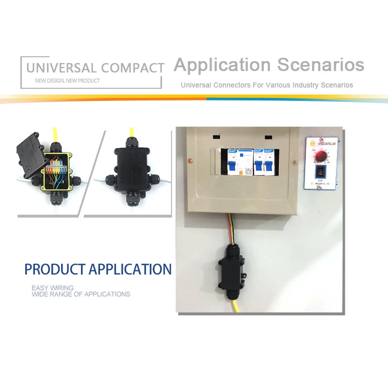 Mini Fast Universal Compact Conductor Junction Box Push-In Spring Terminal Block Wire Connector Electrical Cable Splitter