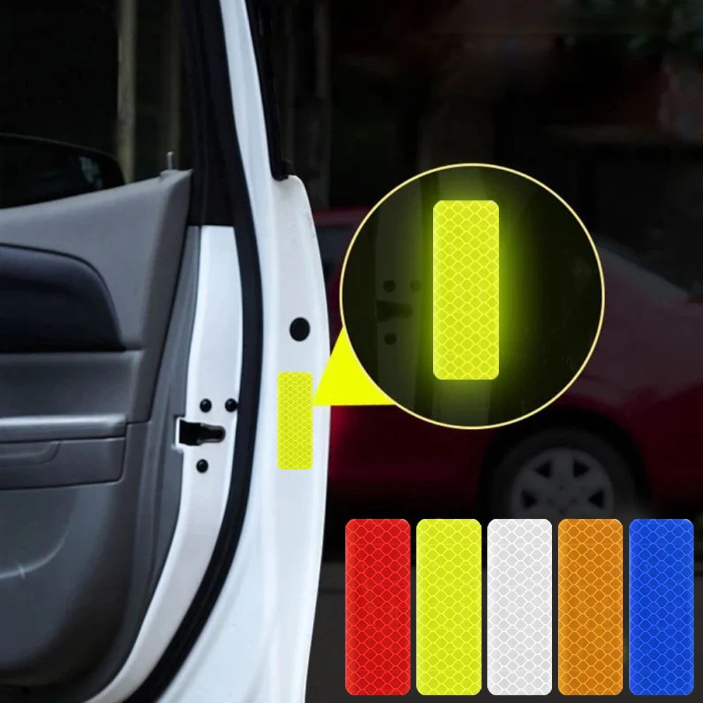 Car Bumper Reflective Sticker Strip – Auto Safety Warning Reflector Tape for Exterior & Interior (10pcs)