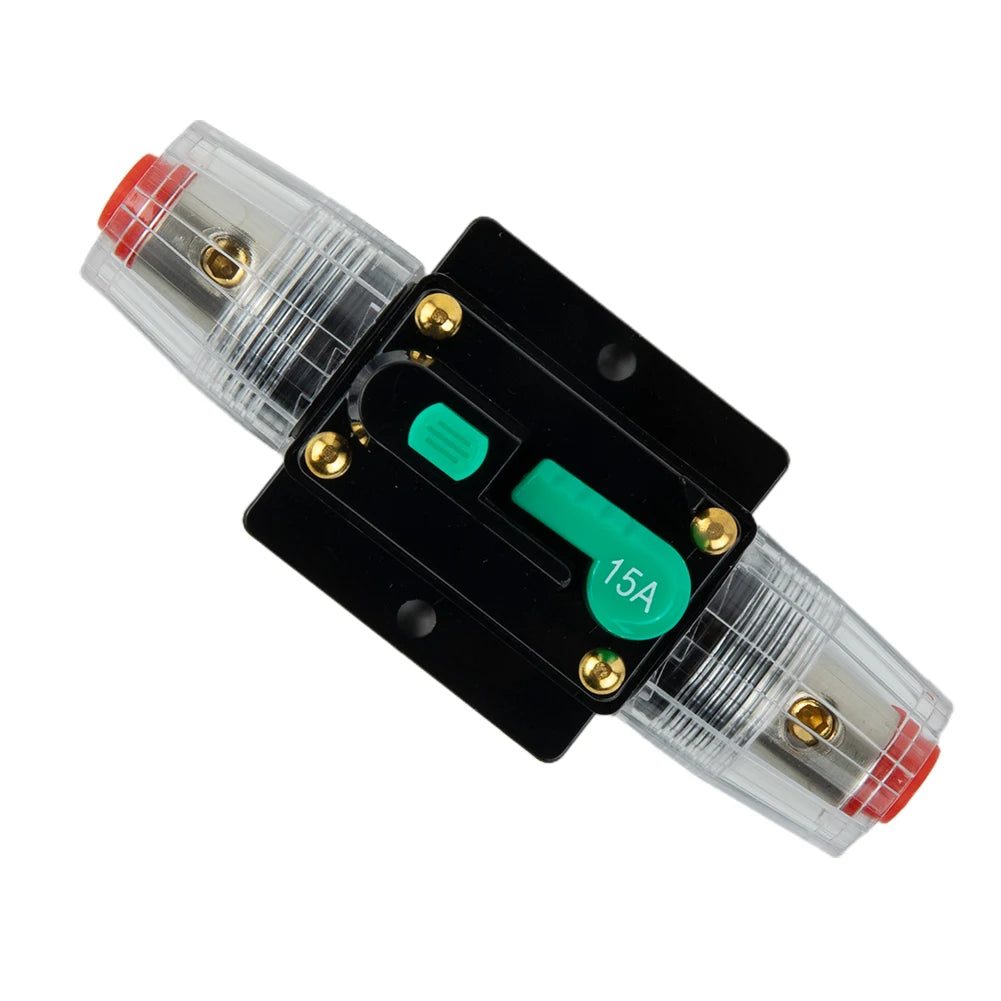 Car Boat 10A to 100A AMP Circuit Breaker Fuse Reset for 12V 24V 48V DC with Waterproof Housing and Manual Reset for Overload