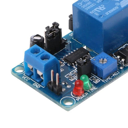 Normally Open 12V Time Delay Relay Module with Adjustable Timing for Turn On/Turn Off Switch Suitable for 250V AC Load