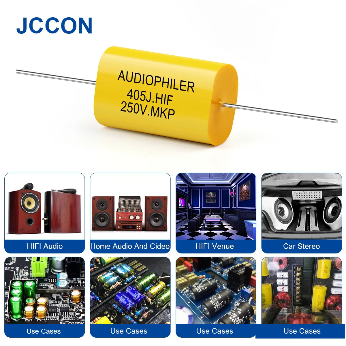 250V MKP Metal Film Audio Capacitor 1µF-3.3µF for HiFi Coupling & Frequency Dividing