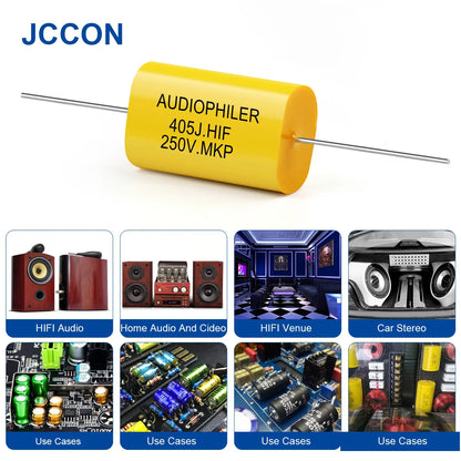 250V MKP Metal Film Audio Capacitor 1µF-3.3µF for HiFi Coupling & Frequency Dividing