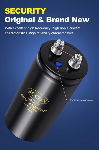 400V 3300µF CD136 Bolt Electrolytic Capacitor 63.5x105mm CE 105℃ With Bracket 2000H