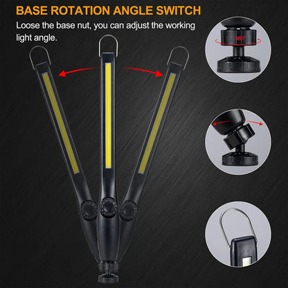 700LM COB LED Flashlight USB Rechargeable Magnetic Work Light Powerful Portable Lanterna Built In Battery 3000Mah Camping Torch