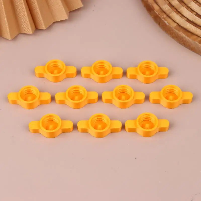 New 10PCS Orange Glass Glue Caps - Durable Plastic Sealing Caps For Standard Glue Bottles, Portable Decoration Tools