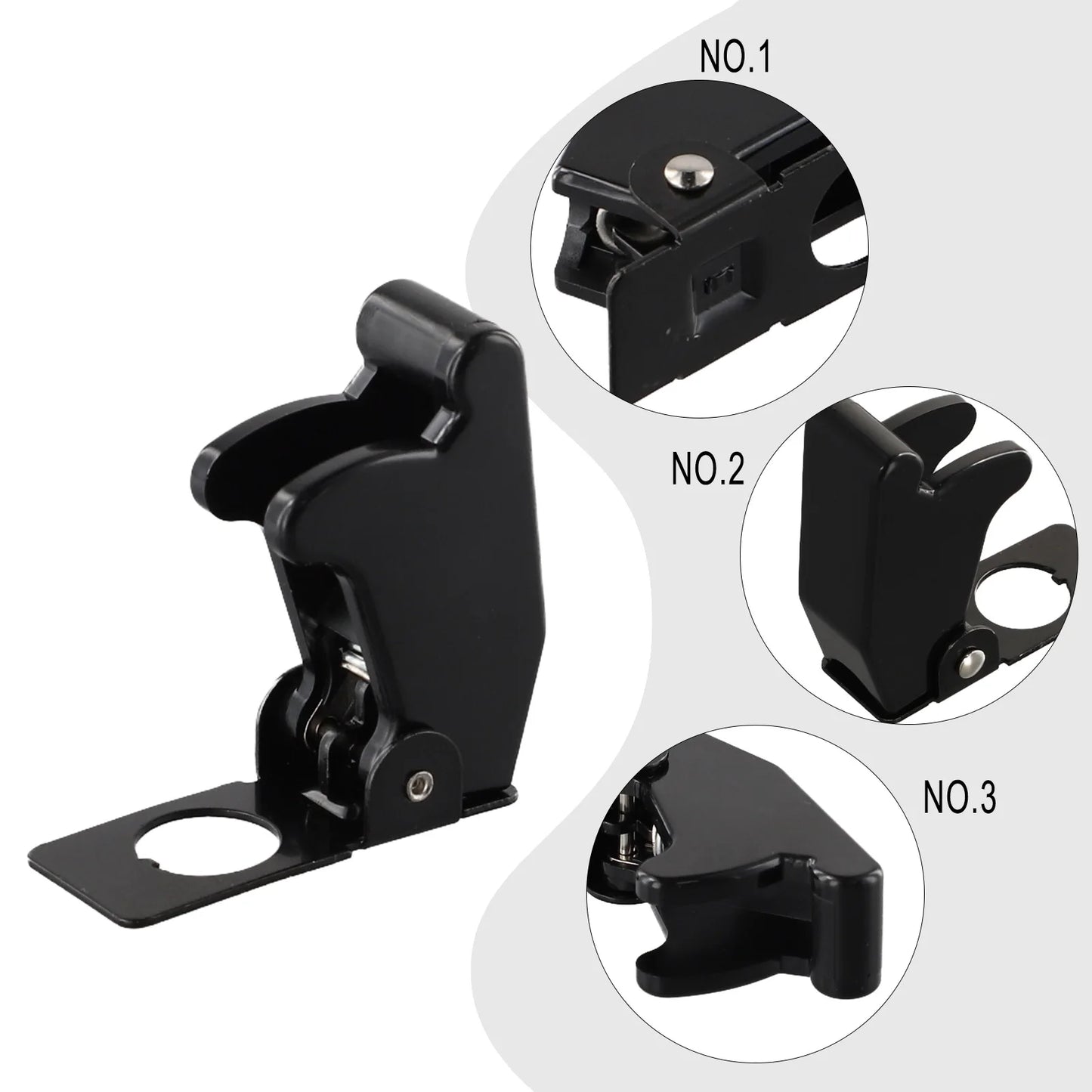 Car Dashboard For Toggle Switch Cover with 12V LED Illumination and Missile Flick Protective Cover for Vehicle Switches