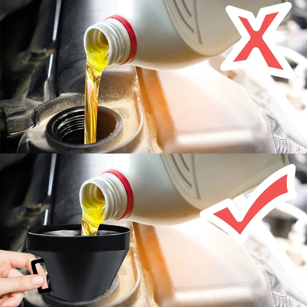 Engine Refueling Funnel with Filter for Car Motorcycle Truck Oil Gasoline Filling Strainer Extension Pipe Hose Funnels Tool