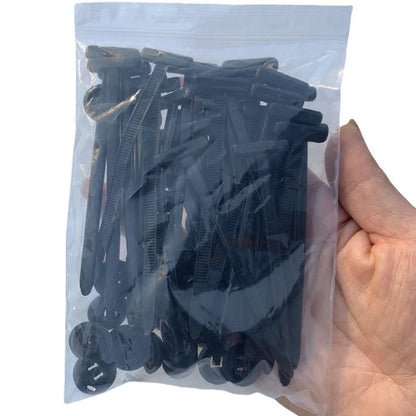 Self-Locking Nylon Cable Tie 2x9cm Large Zip Fastening Ties Black 100pcs
