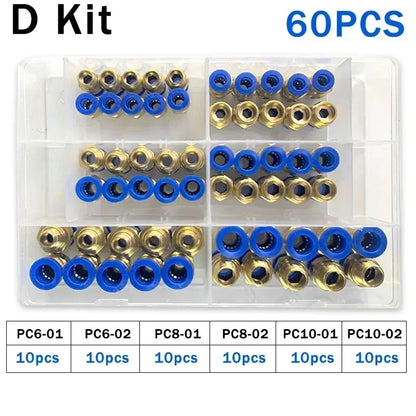PC Series 4mm 6mm 8mm 10mm 12mm Air Joint Connectors Hose Tube Pneumatic Fittings 1/4 1/8 Push-In Quick Release Couplings