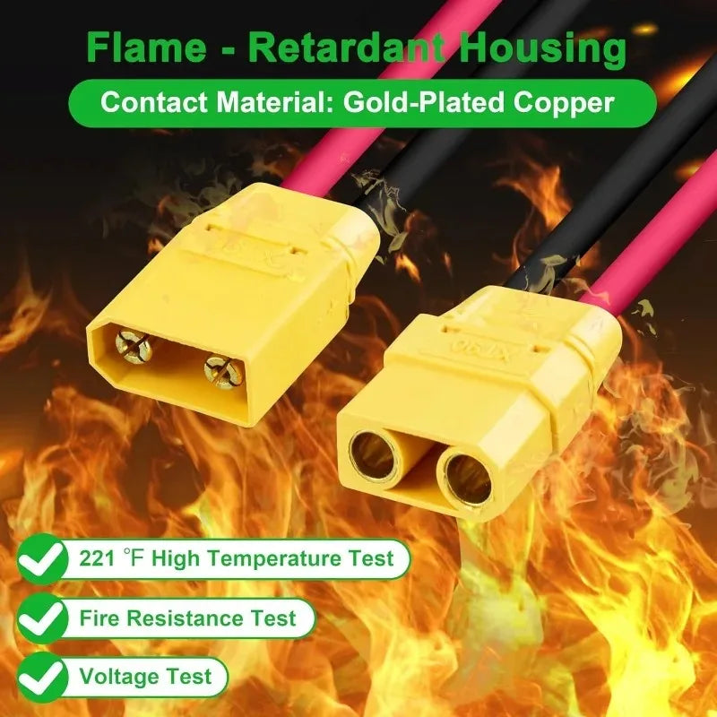 XT90 Male Female Connectors Plug Welding Terminal Plugs for RC Lipo Battery Motor Charge Lead Plugs Banana Male Female Adapter