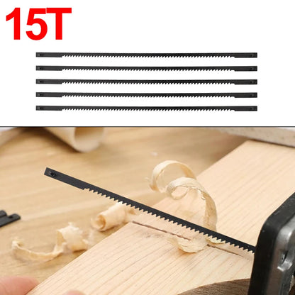 10/14/18/24T Carbon Steel Scroll Saw Blades Precision Fretsaw Sharp Fine Cut Blades for Plastic Metal Wood DIY Crafting Tools
