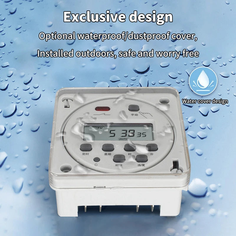 New Programmable Time Relay CN101A\CN102A Plastic Waterproof Cover Digital LCD Power Timer Switch Protection Cover