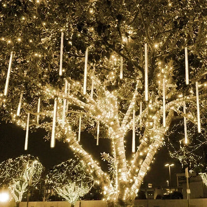 USB Powered LED Meteor Shower Rain Lights for Christmas New Year Decoration Garden Street Party Lighting