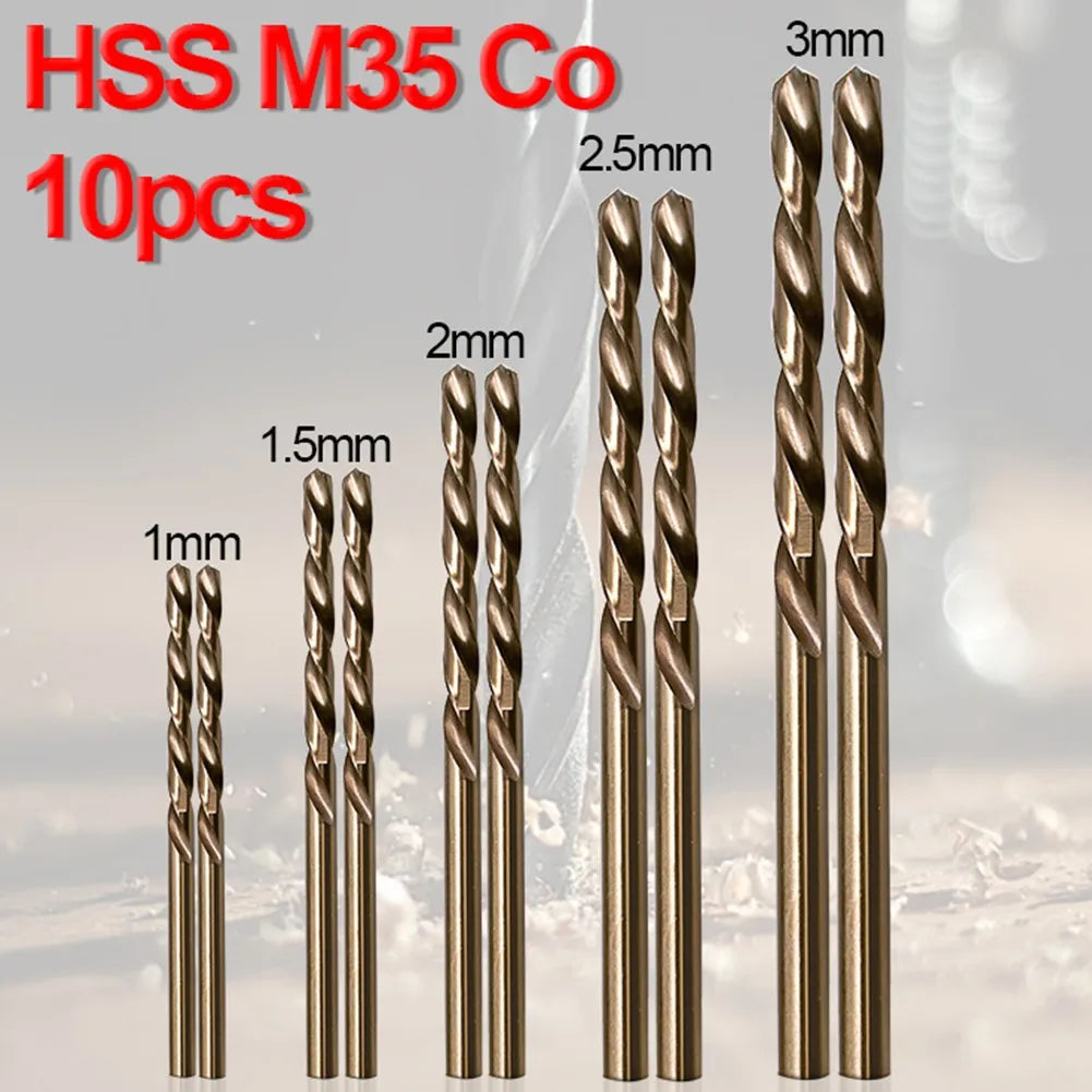 HSS M35 Cobalt Drill Bit Set 1–3mm for Stainless Steel Auger High-Quality Drill Press Power Tool Parts